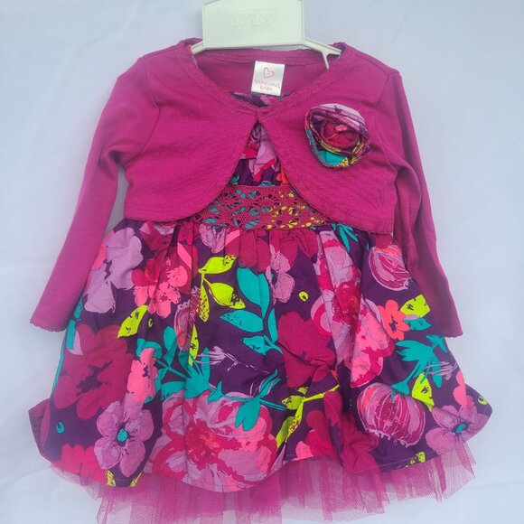 Youngland Baby Girl Floral Dresses & Jackets – Pink, 12M, Lot of 4pcs, Nwt - Picture 5 of 7